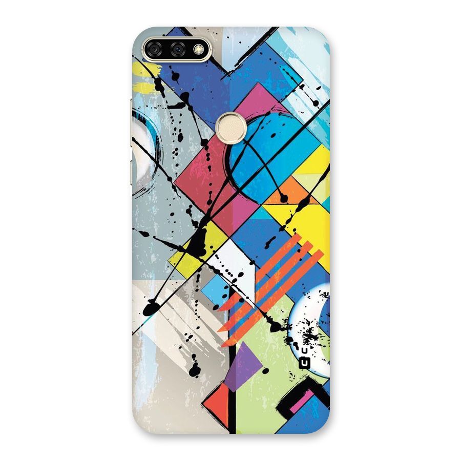 Abstract Paint Shape Back Case for Honor 7A