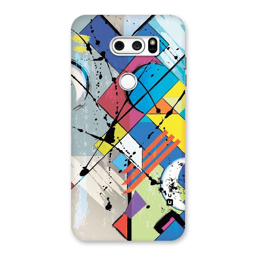Abstract Paint Shape Back Case for LG V30