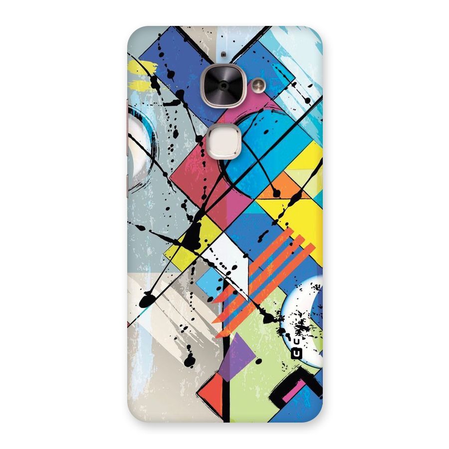Abstract Paint Shape Back Case for Le 2
