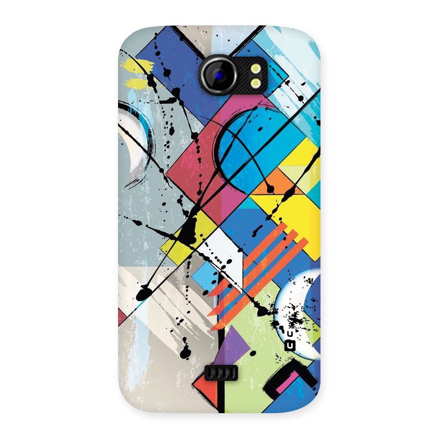 Abstract Paint Shape Back Case for Micromax Canvas 2 A110