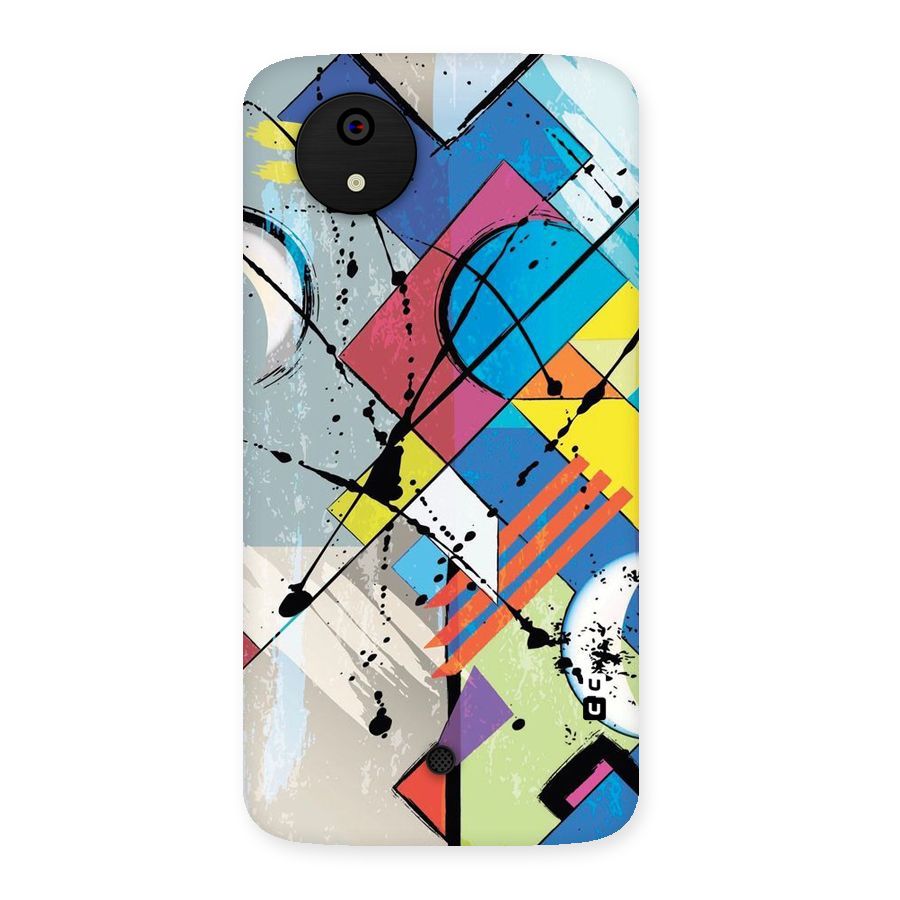 Abstract Paint Shape Back Case for Micromax Canvas A1