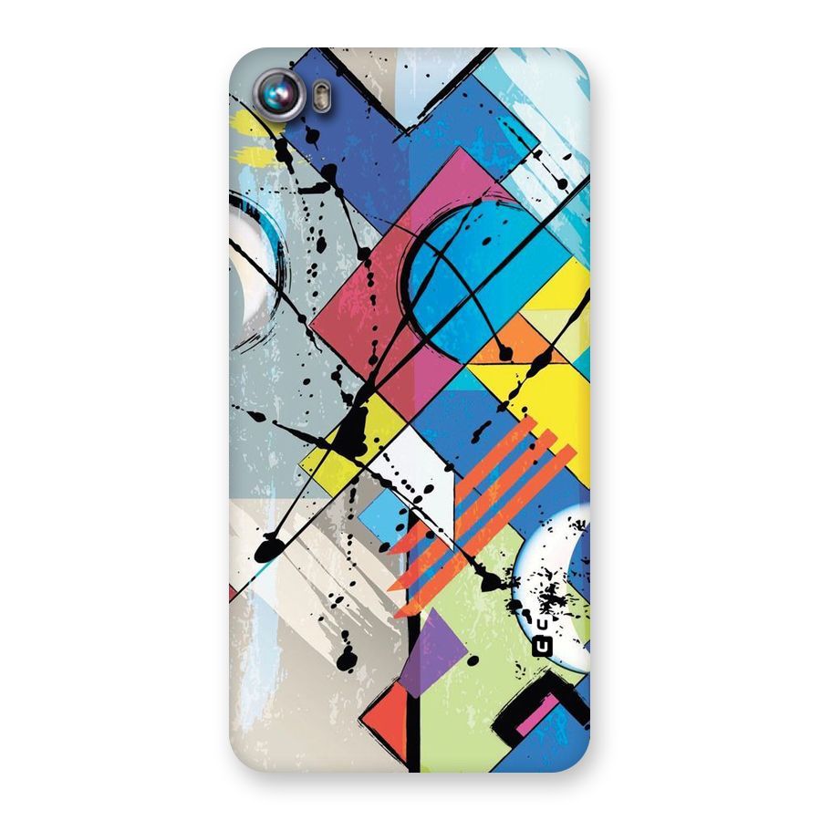 Abstract Paint Shape Back Case for Micromax Canvas Fire 4 A107
