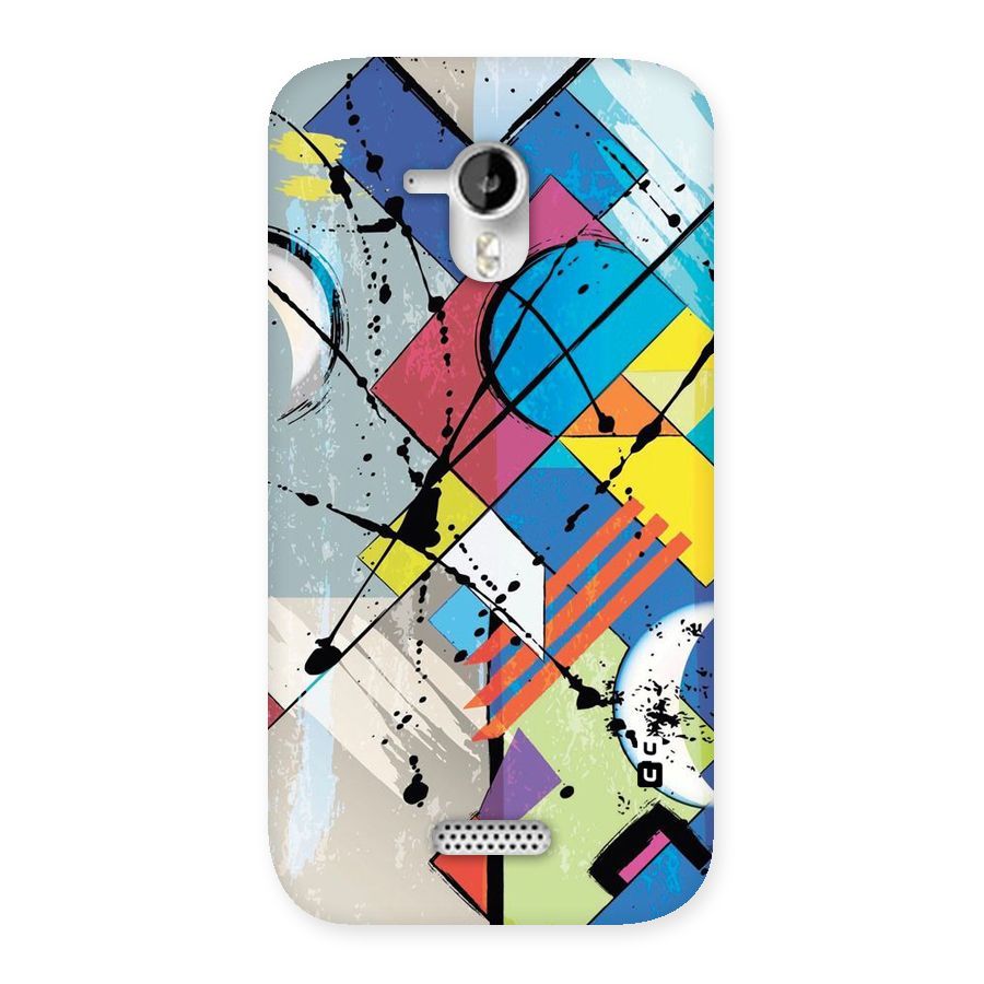 Abstract Paint Shape Back Case for Micromax Canvas HD A116