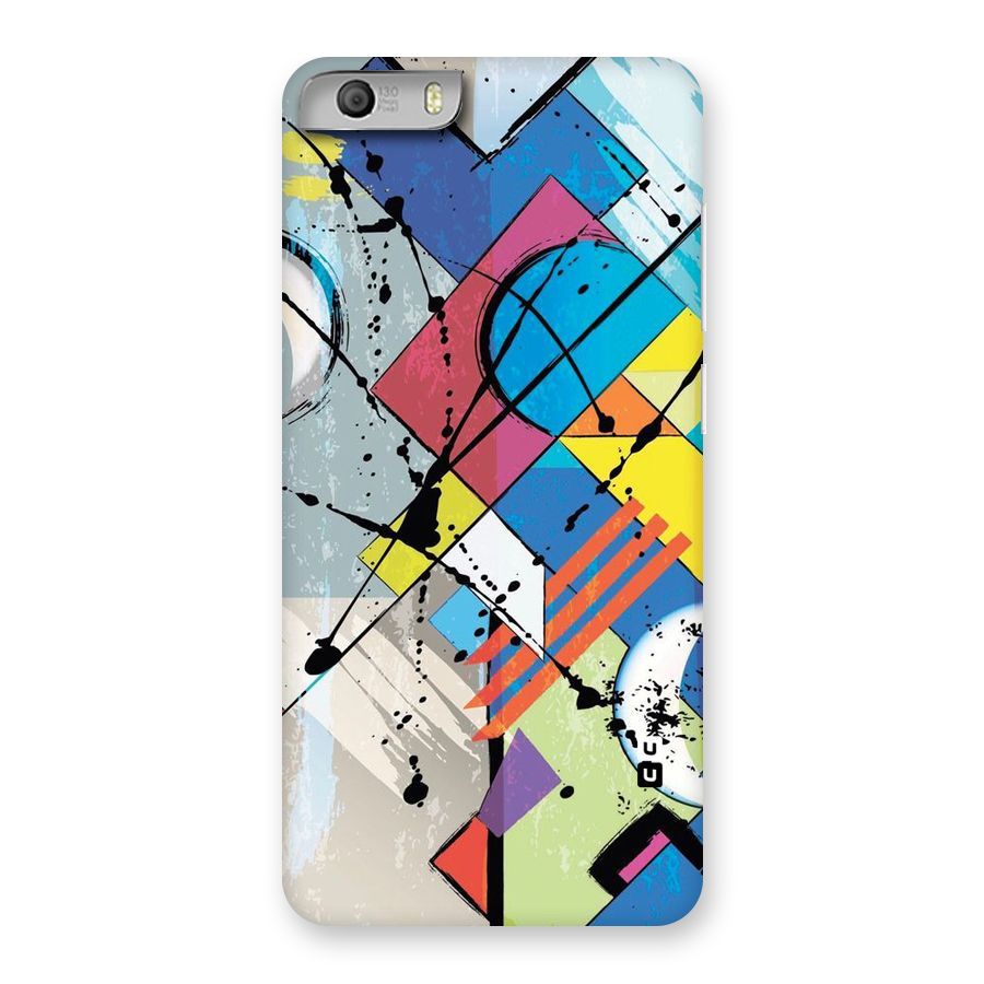 Abstract Paint Shape Back Case for Micromax Canvas Knight 2