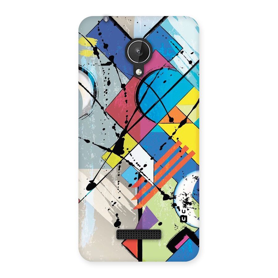 Abstract Paint Shape Back Case for Micromax Canvas Spark Q380