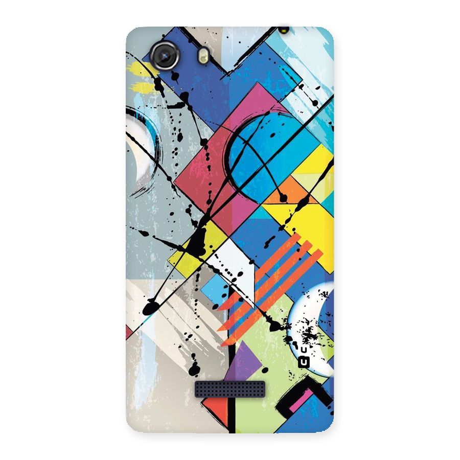 Abstract Paint Shape Back Case for Micromax Unite 3