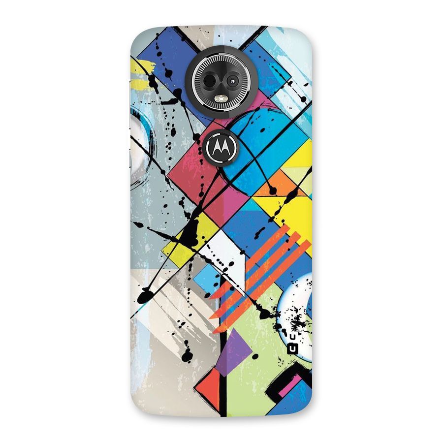 Abstract Paint Shape Back Case for Moto E5 Plus