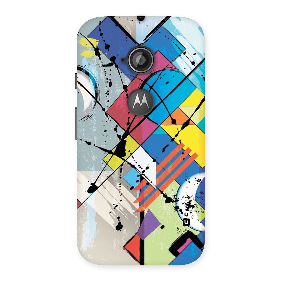 Abstract Paint Shape Back Case for Moto E 2nd Gen