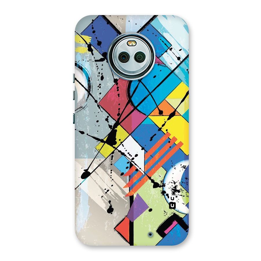Abstract Paint Shape Back Case for Moto X4