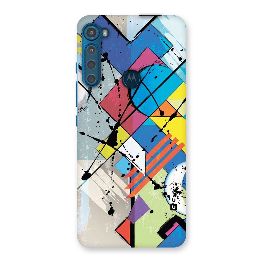 Abstract Paint Shape Back Case for Motorola One Fusion Plus