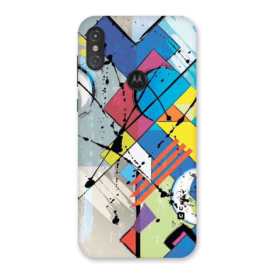 Abstract Paint Shape Back Case for Motorola One Power