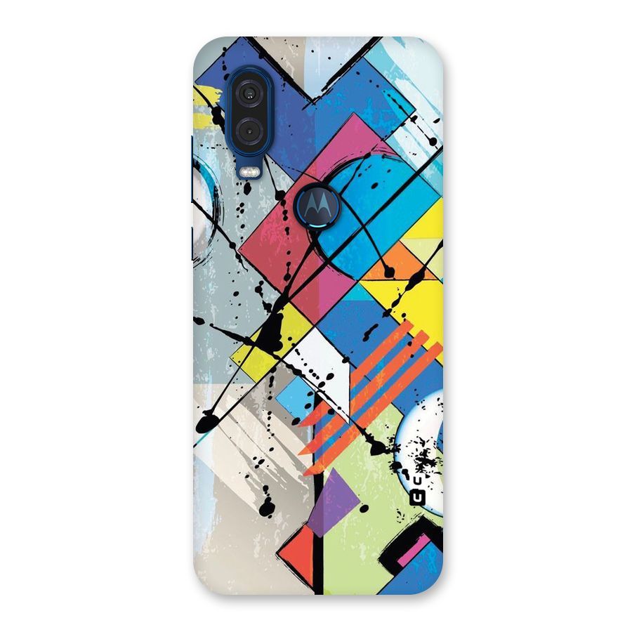 Abstract Paint Shape Back Case for Motorola One Vision