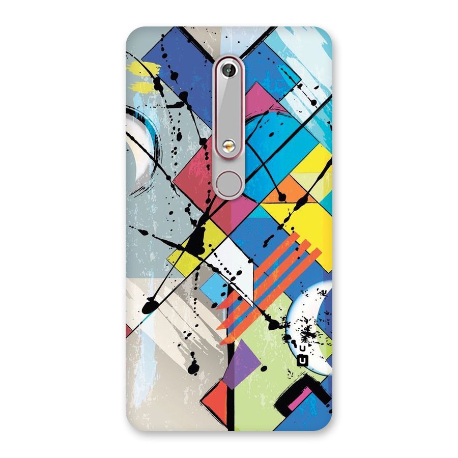 Abstract Paint Shape Back Case for Nokia 6.1