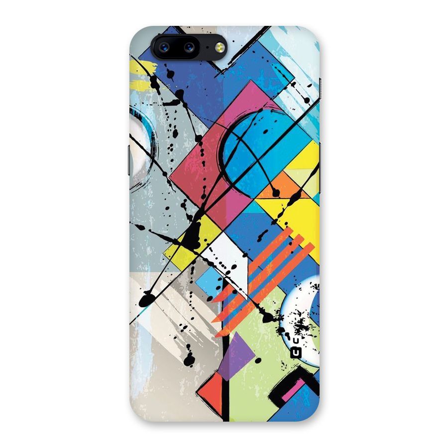 Abstract Paint Shape Back Case for OnePlus 5