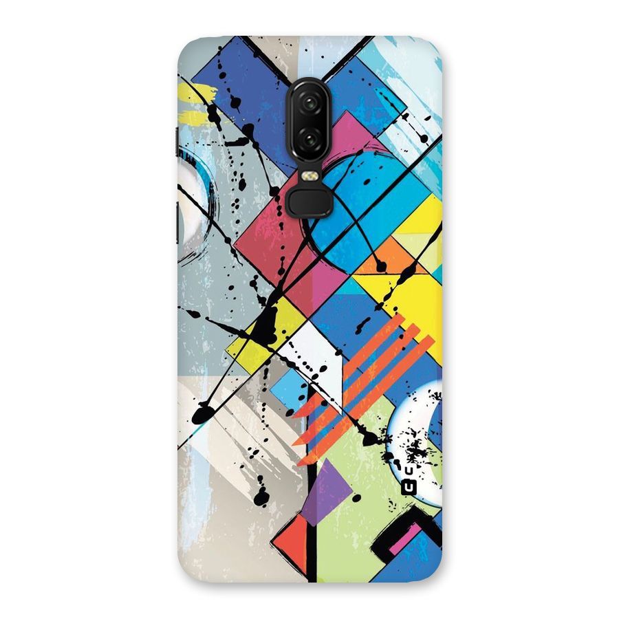 Abstract Paint Shape Back Case for OnePlus 6