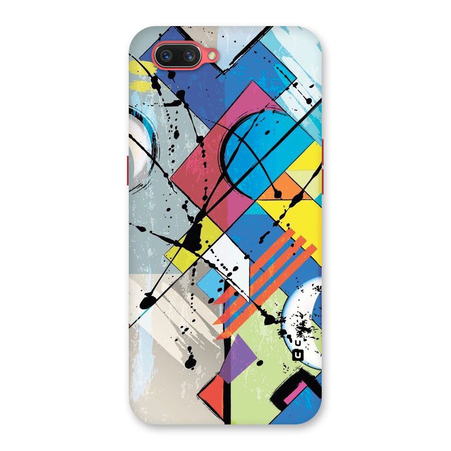 Abstract Paint Shape Back Case for Oppo A3s