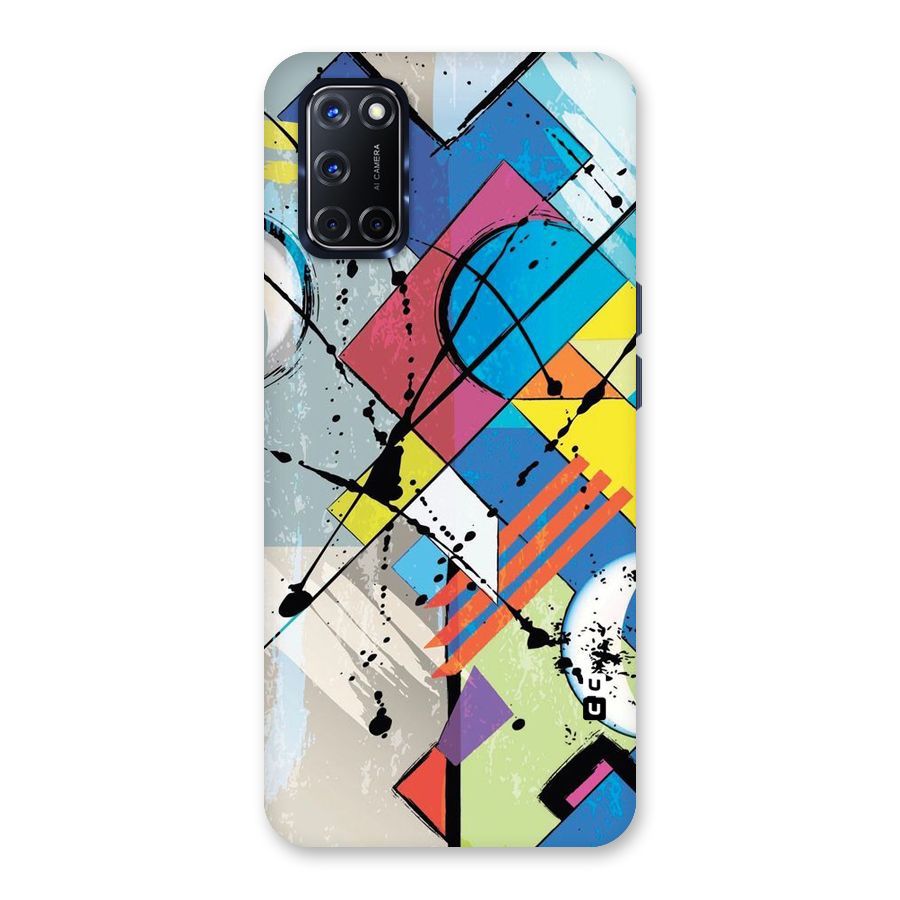 Abstract Paint Shape Back Case for Oppo A52
