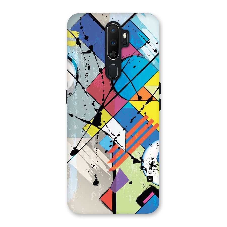 Abstract Paint Shape Back Case for Oppo A5 (2020)