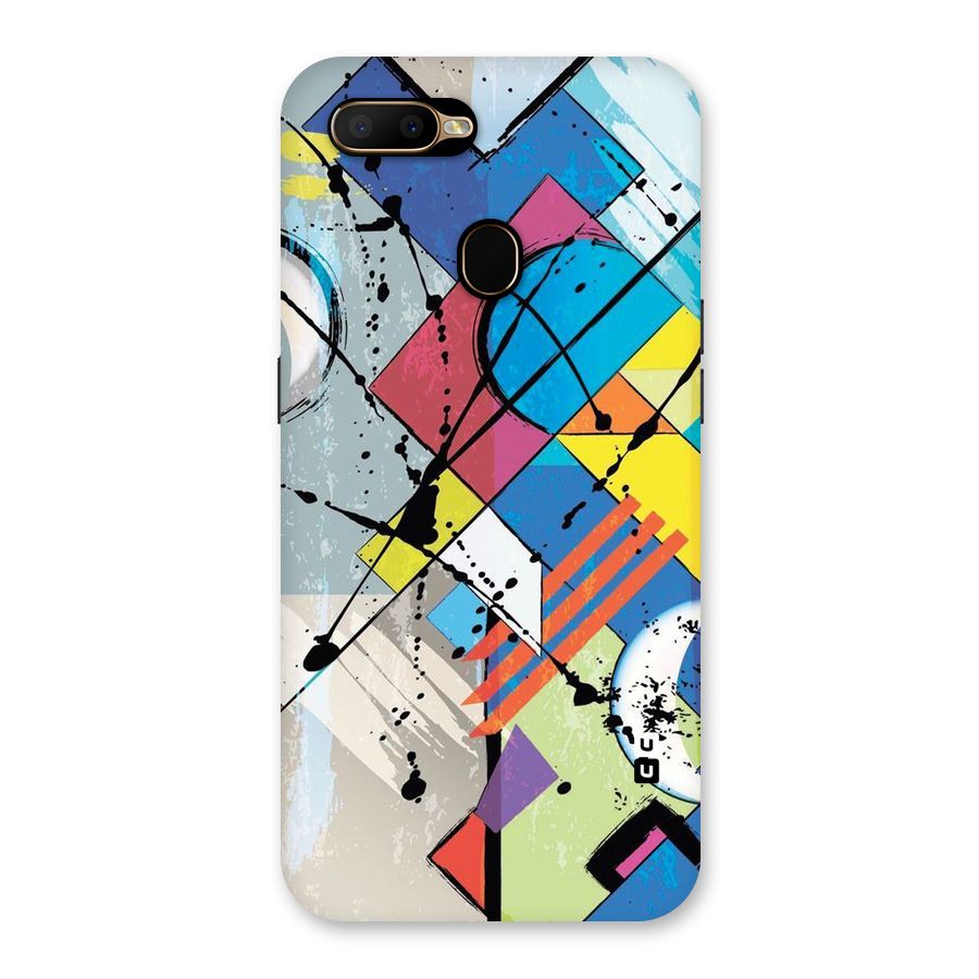 Abstract Paint Shape Back Case for Oppo A5s