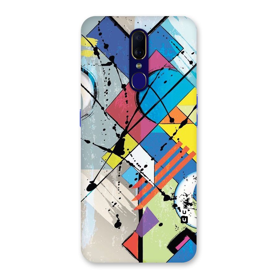 Abstract Paint Shape Back Case for Oppo F11