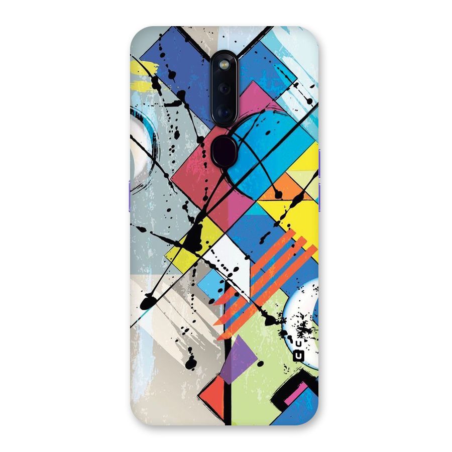 Abstract Paint Shape Back Case for Oppo F11 Pro