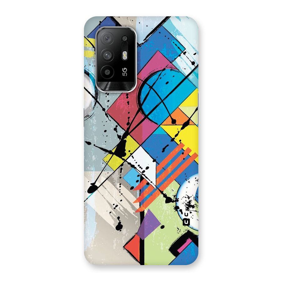 Abstract Paint Shape Back Case for Oppo F19 Pro Plus 5G