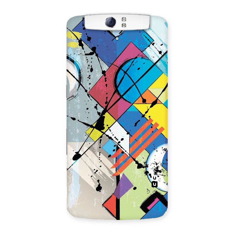 Abstract Paint Shape Back Case for Oppo N1