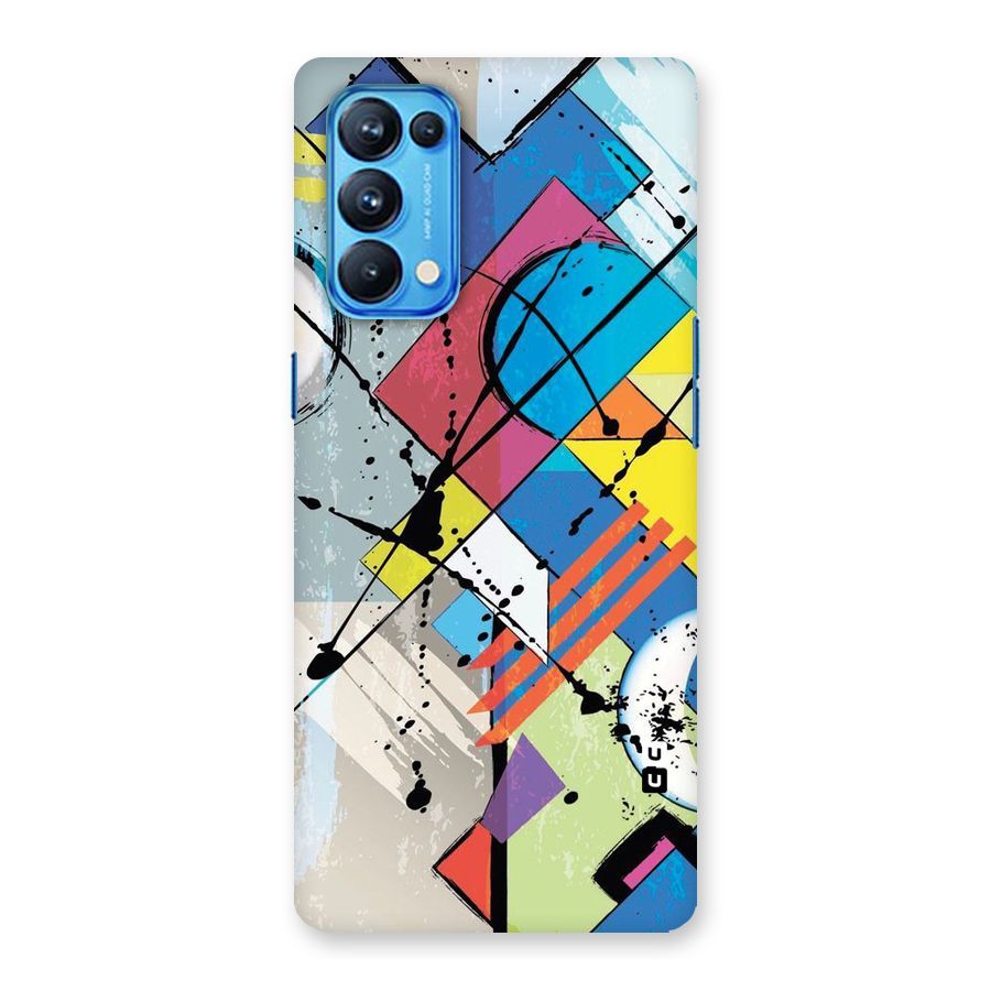 Abstract Paint Shape Back Case for Oppo Reno5 Pro 5G