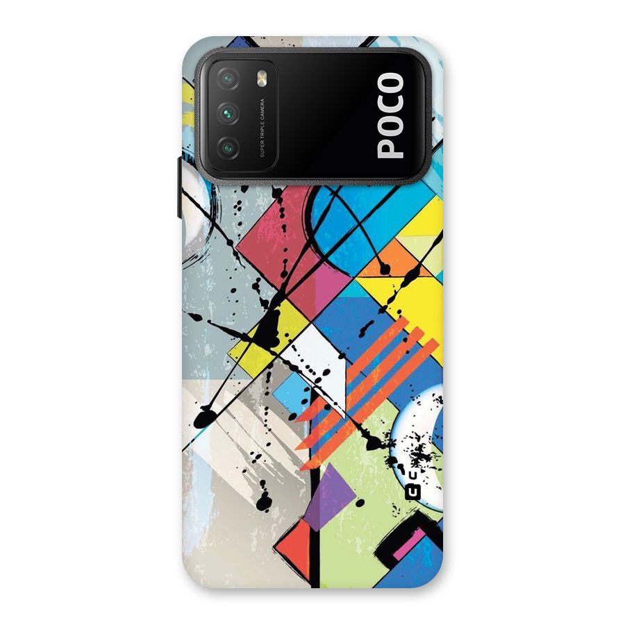Abstract Paint Shape Back Case for Poco M3