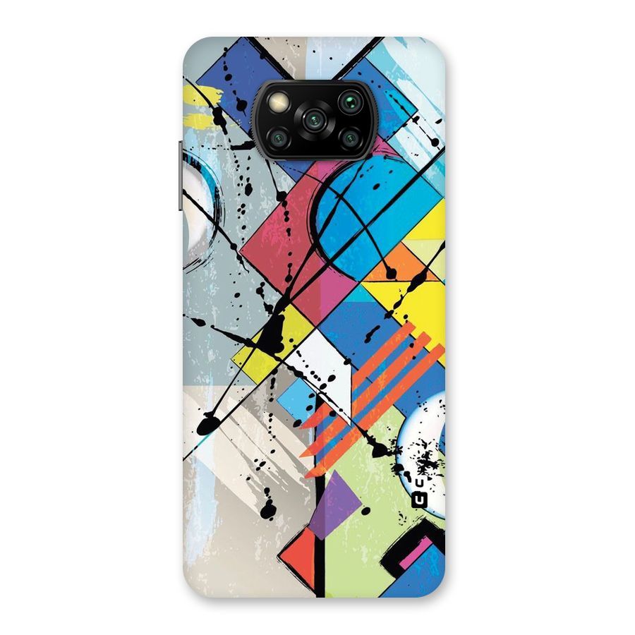 Abstract Paint Shape Back Case for Poco X3