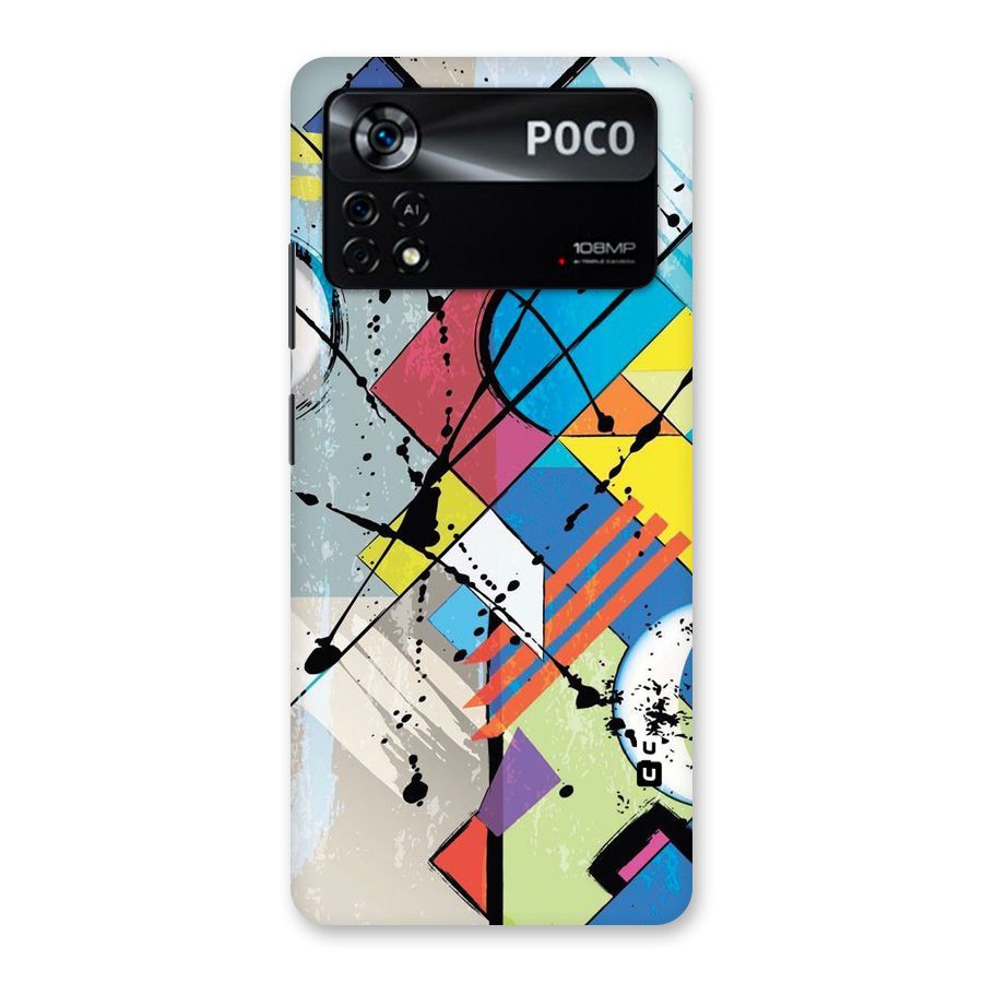 Abstract Paint Shape Back Case for Poco X4 Pro 5G
