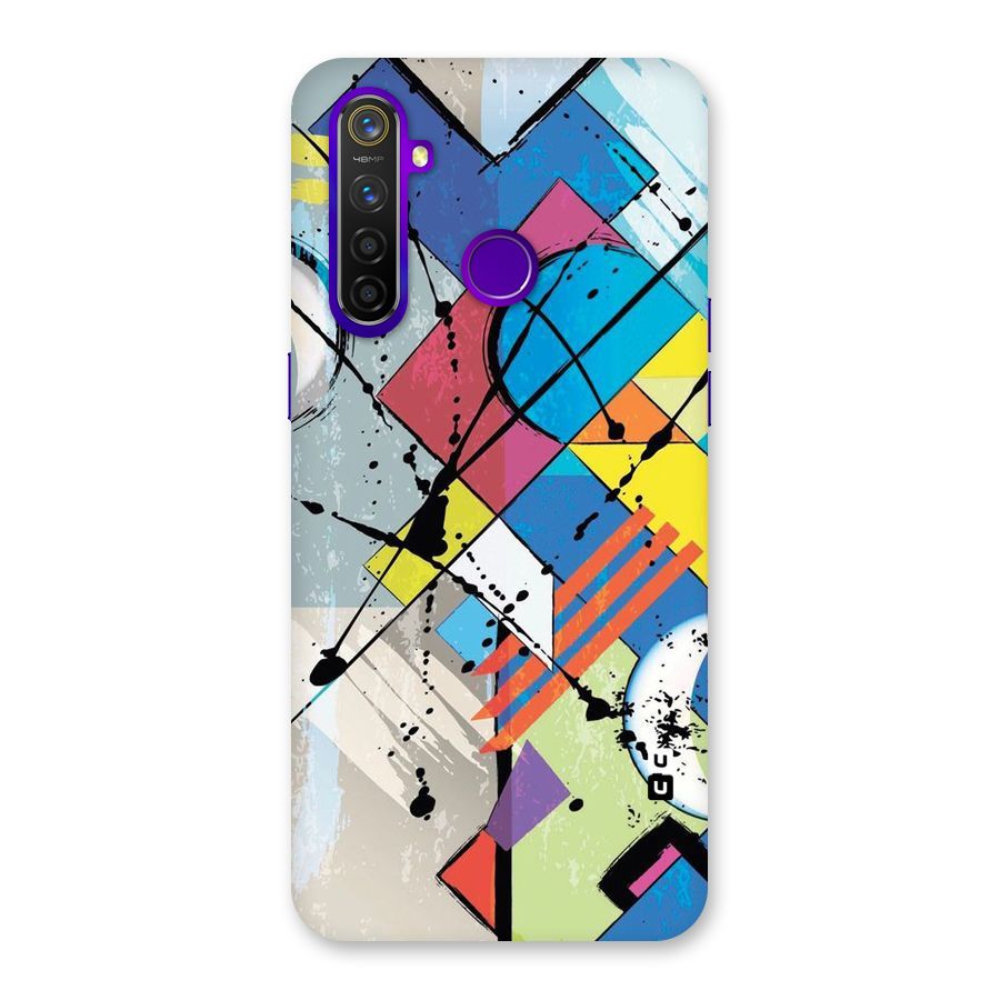 Abstract Paint Shape Back Case for Realme 5 Pro