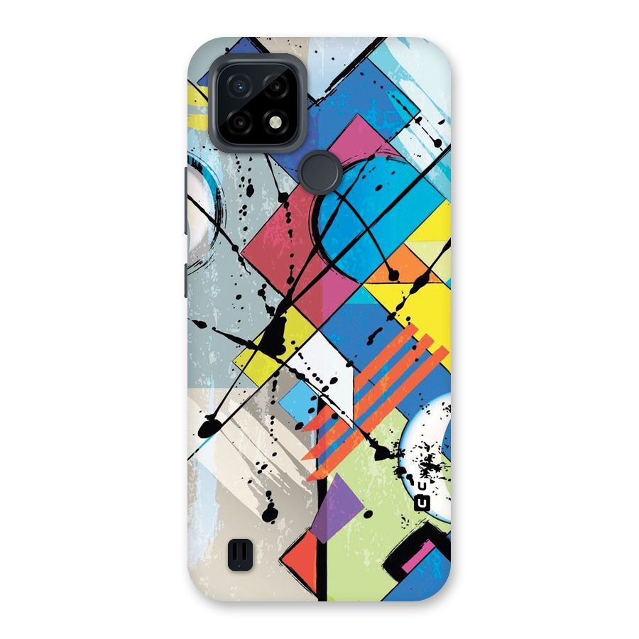 Abstract Paint Shape Back Case for Realme C21