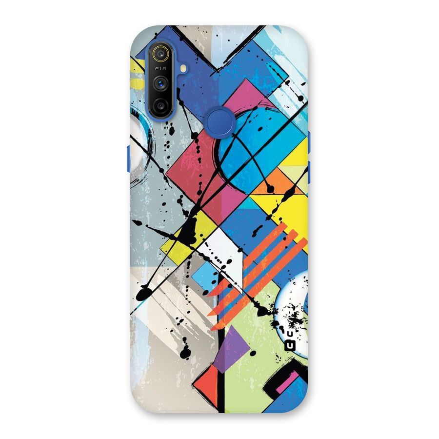 Abstract Paint Shape Back Case for Realme Narzo 10A