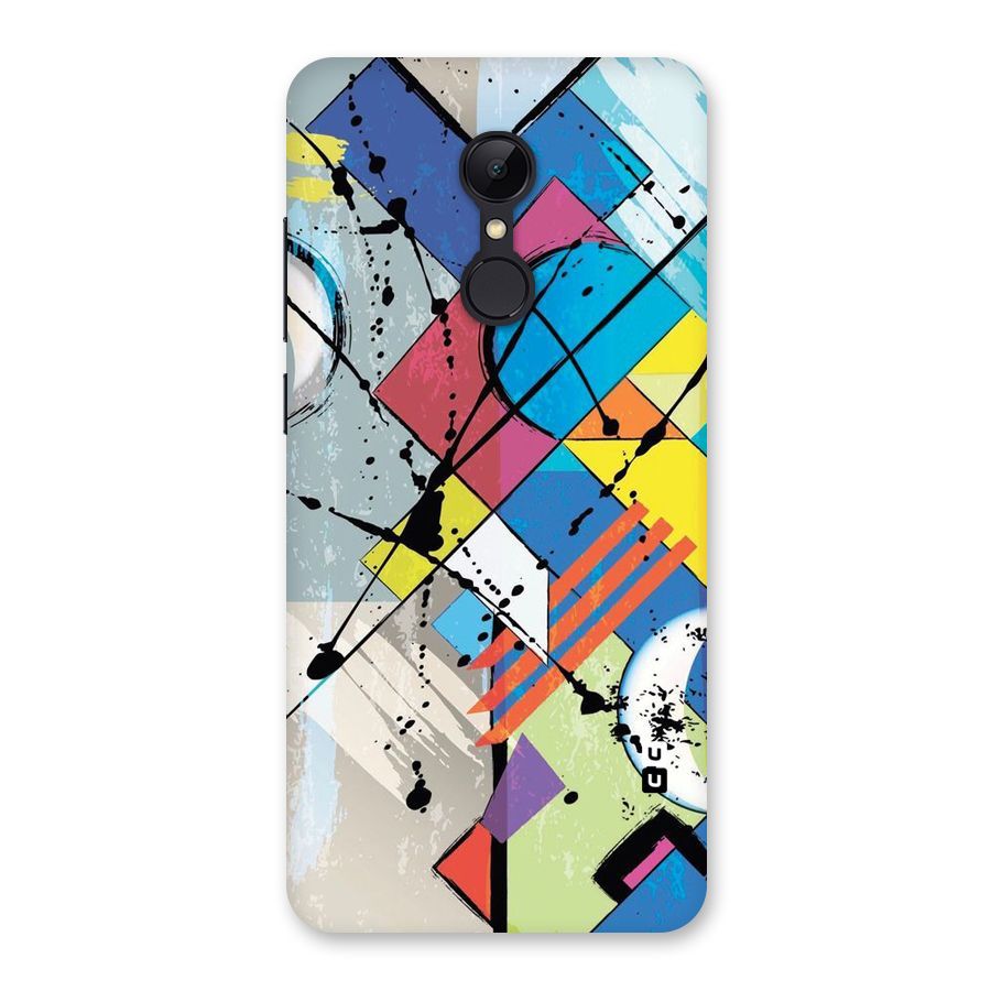 Abstract Paint Shape Back Case for Redmi 5