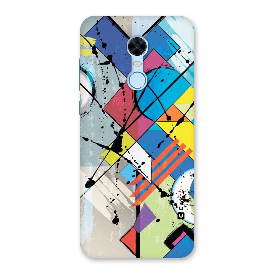 Abstract Paint Shape Back Case for Redmi Note 5