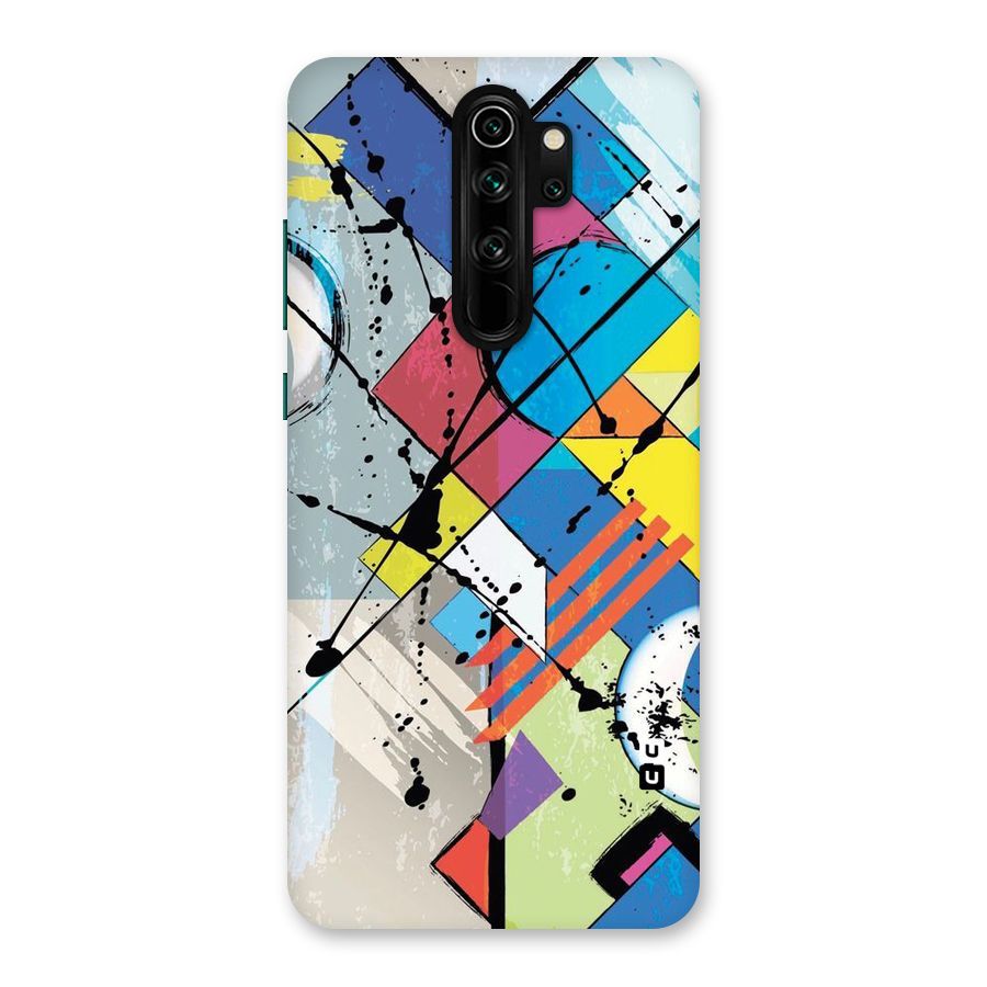 Abstract Paint Shape Back Case for Redmi Note 8 Pro