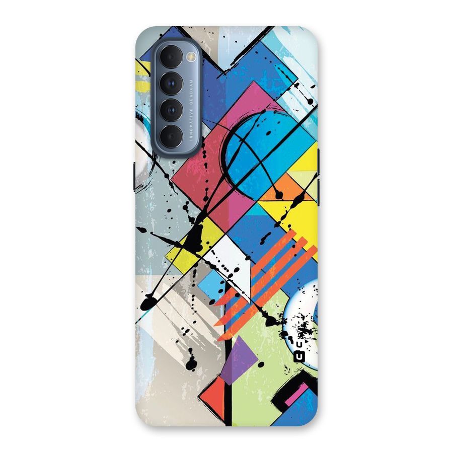 Abstract Paint Shape Back Case for Reno4 Pro
