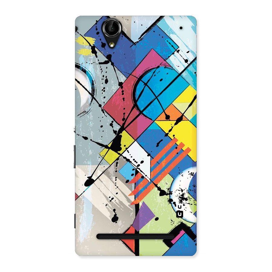 Abstract Paint Shape Back Case for Sony Xperia T2