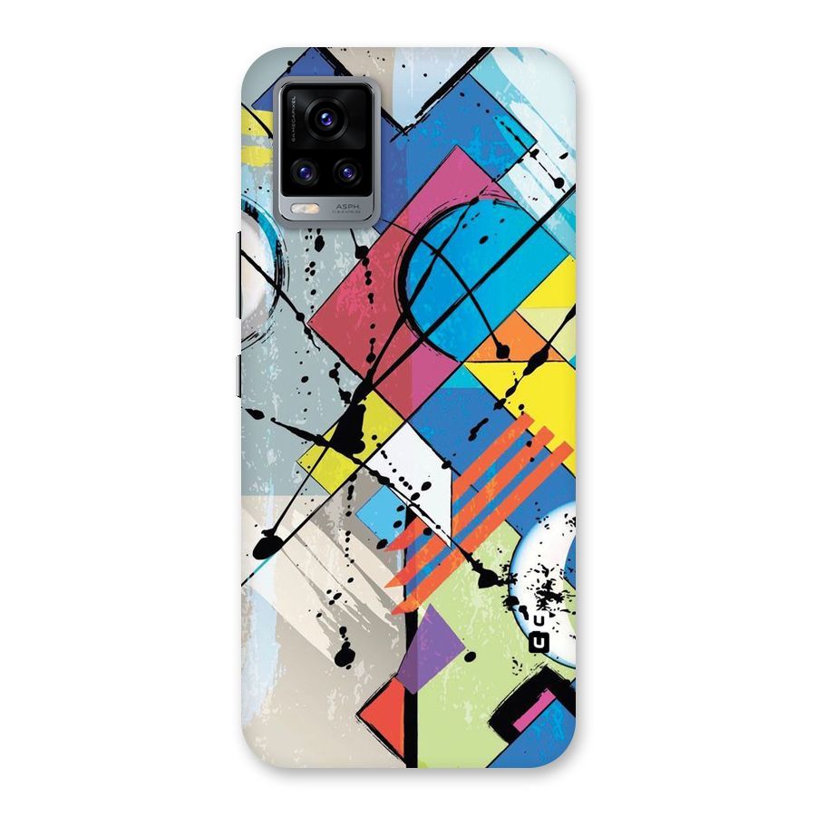 Abstract Paint Shape Back Case for Vivo V20