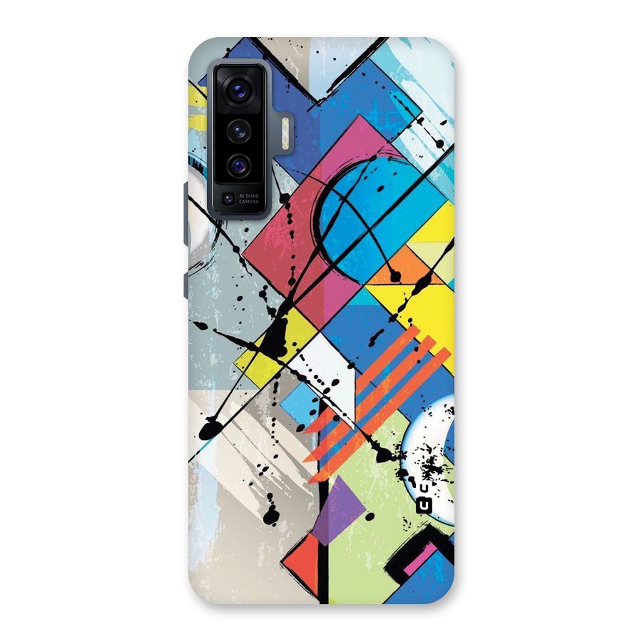 Abstract Paint Shape Back Case for Vivo X50