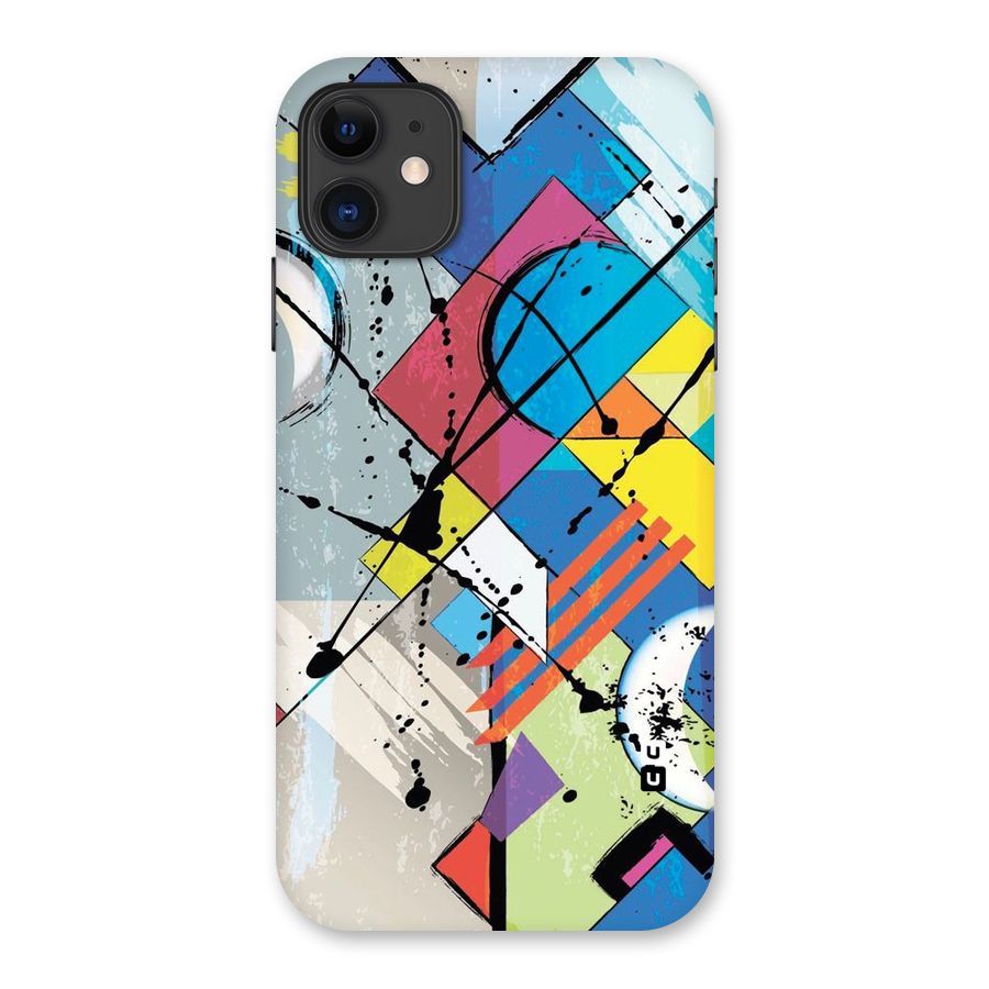 Abstract Paint Shape Back Case for iPhone 11