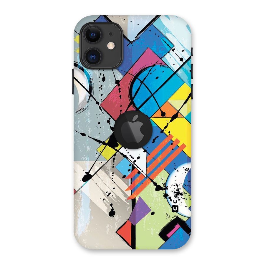 Abstract Paint Shape Back Case for iPhone 11 Logo Cut