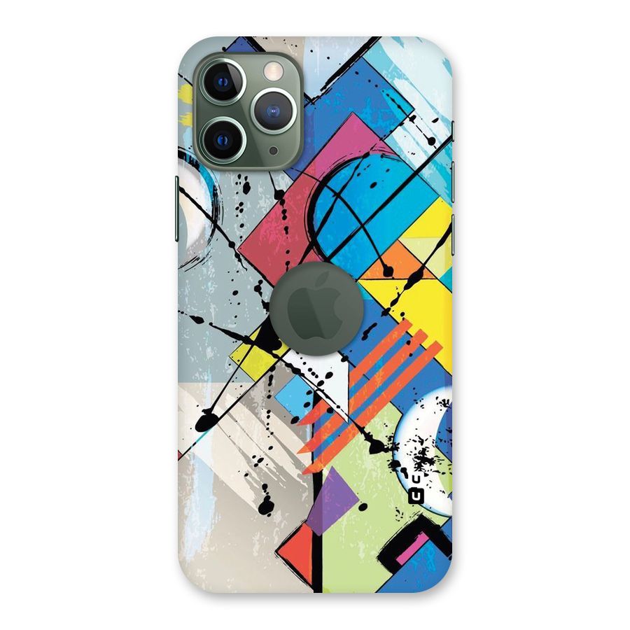 Abstract Paint Shape Back Case for iPhone 11 Pro Logo  Cut