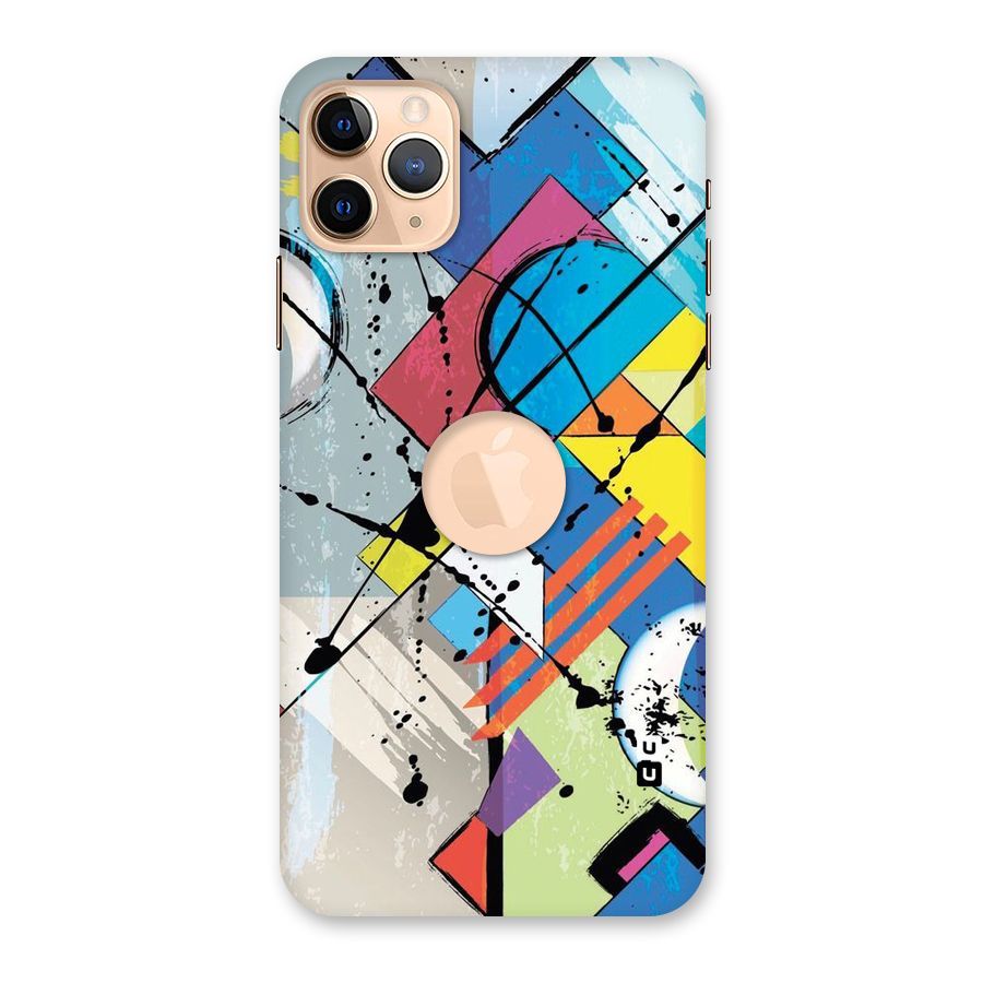 Abstract Paint Shape Back Case for iPhone 11 Pro Max Logo Cut