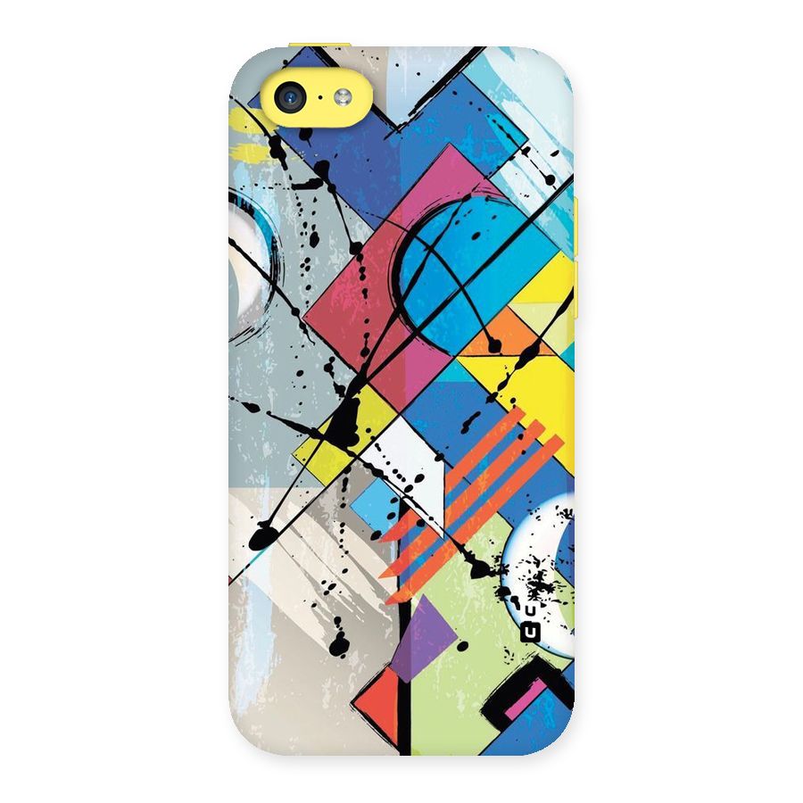 Abstract Paint Shape Back Case for iPhone 5C