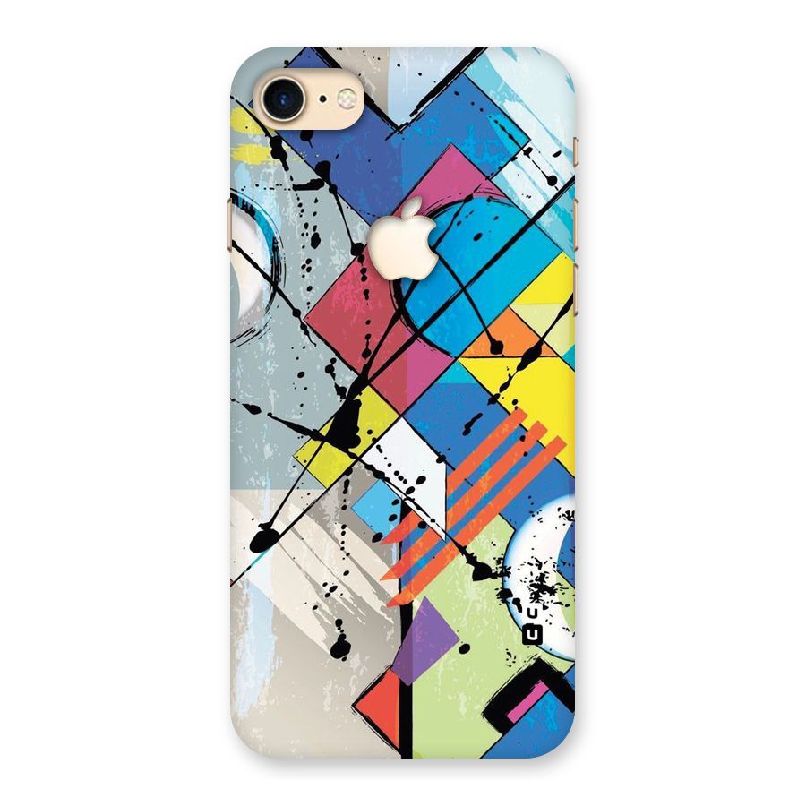 Abstract Paint Shape Back Case for iPhone 7 Apple Cut