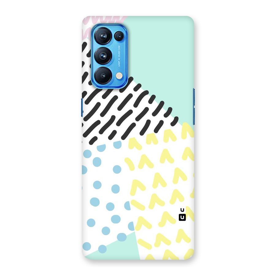 Abstract Pastel Back Case for Oppo Reno5 Pro 5G