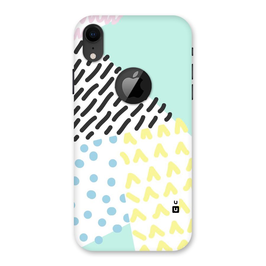 Abstract Pastel Back Case for iPhone XR Logo Cut