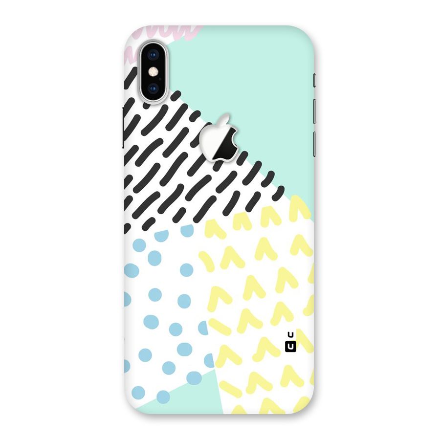 Abstract Pastel Back Case for iPhone XS Max Apple Cut